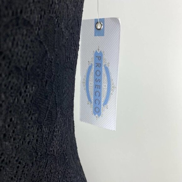 NWT PROSECCO Lace Floral Overlay Fit & Flare Dress Sz 2 - Picture 3 of 5